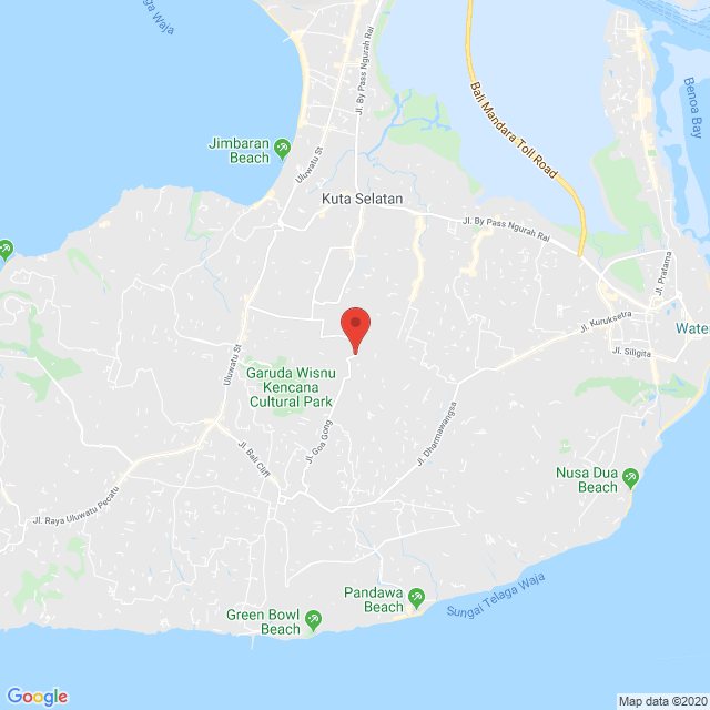 Map showing location of RedDoorz @ Goa Gong Jimbaran