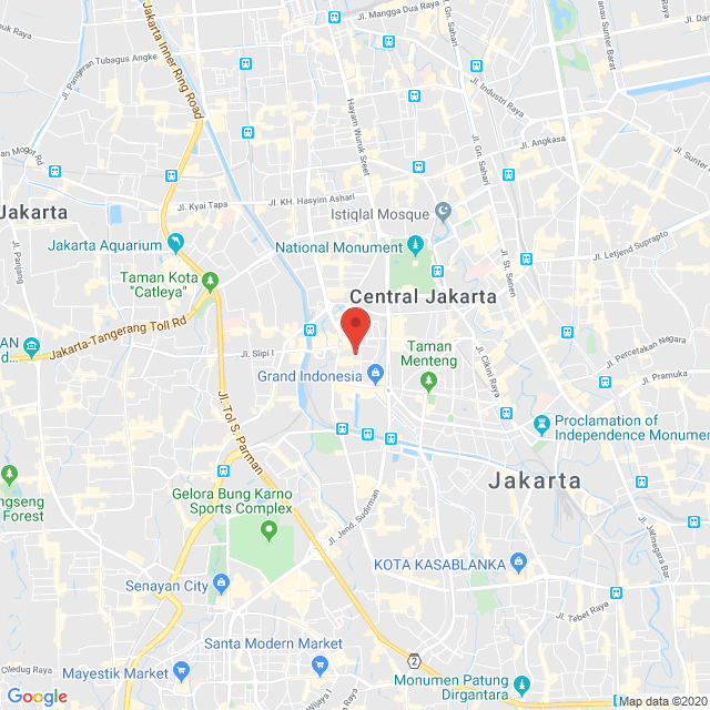 Map showing location of RedDoorz @ Kebon kacang